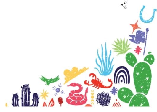 ALM 2027 hero illustration of cactus, snake, and scorpion
