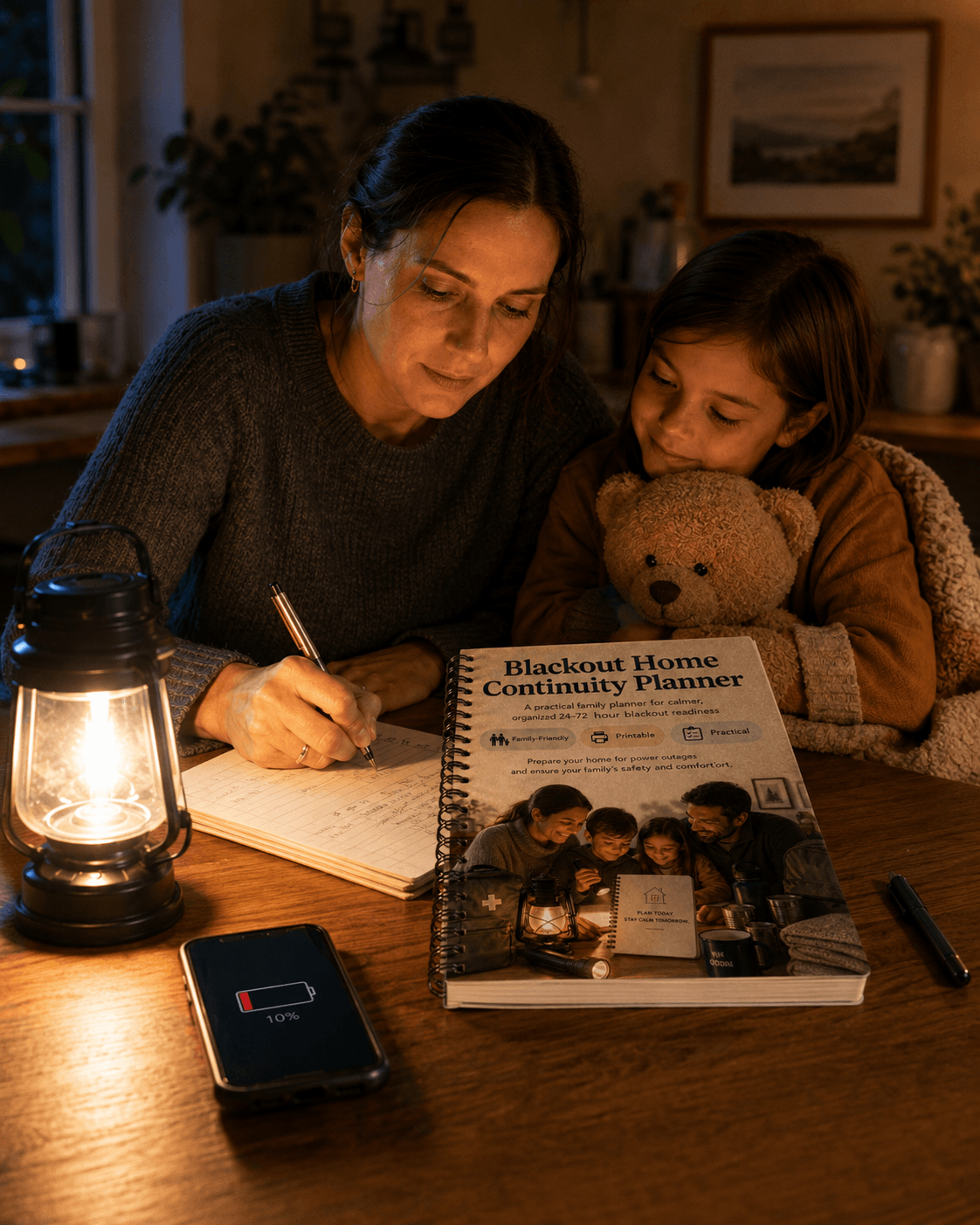 Blackout Home Continuity Planner printable PDF cover