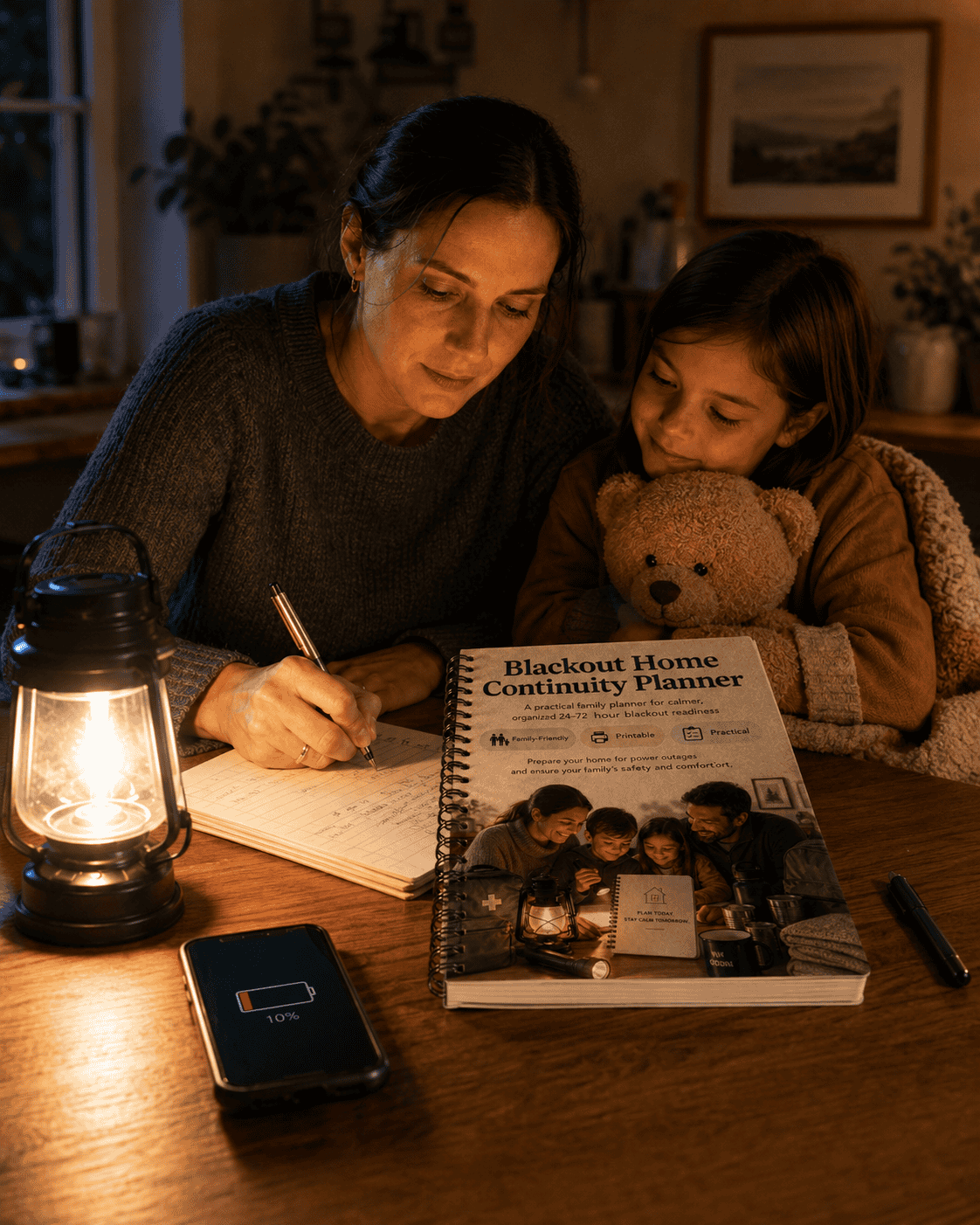 Blackout Home Continuity Planner printable PDF cover