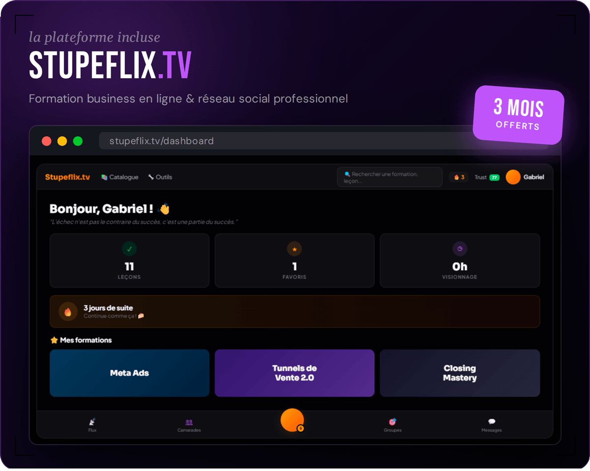 Stupeflix.tv, formation business en ligne et r&eacute;seau social professionnel