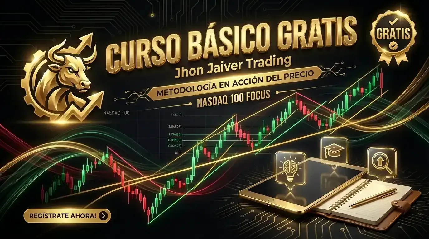 Curso Básico de Trading de Jhon Jaiver Trading gratis en acción del precio puro sin indicadores.