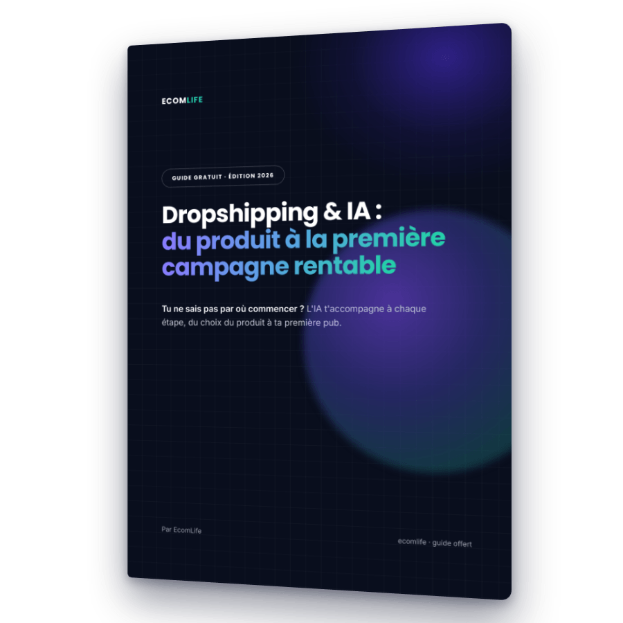 E-book Dropshipping & IA : du produit à la première campagne rentable