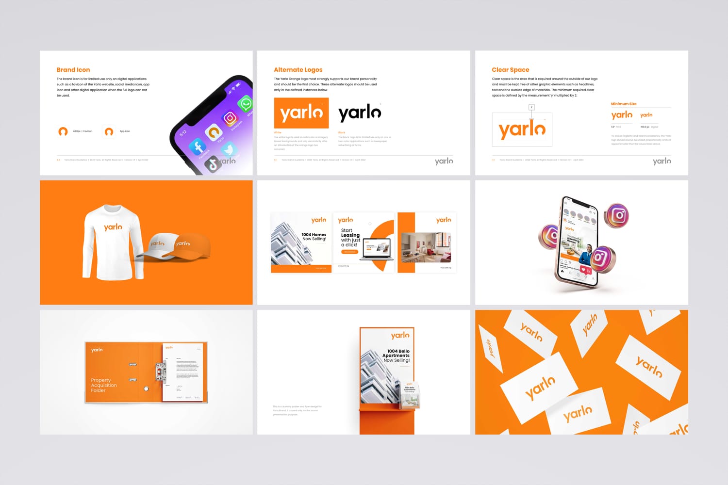 Yarlo brand book pages