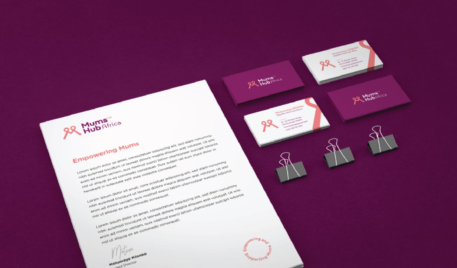 Mums Hub branding