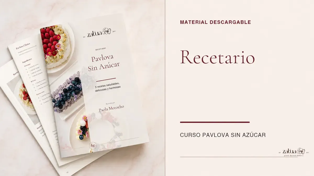 Recetario impreso Pavlova Sin Azúcar