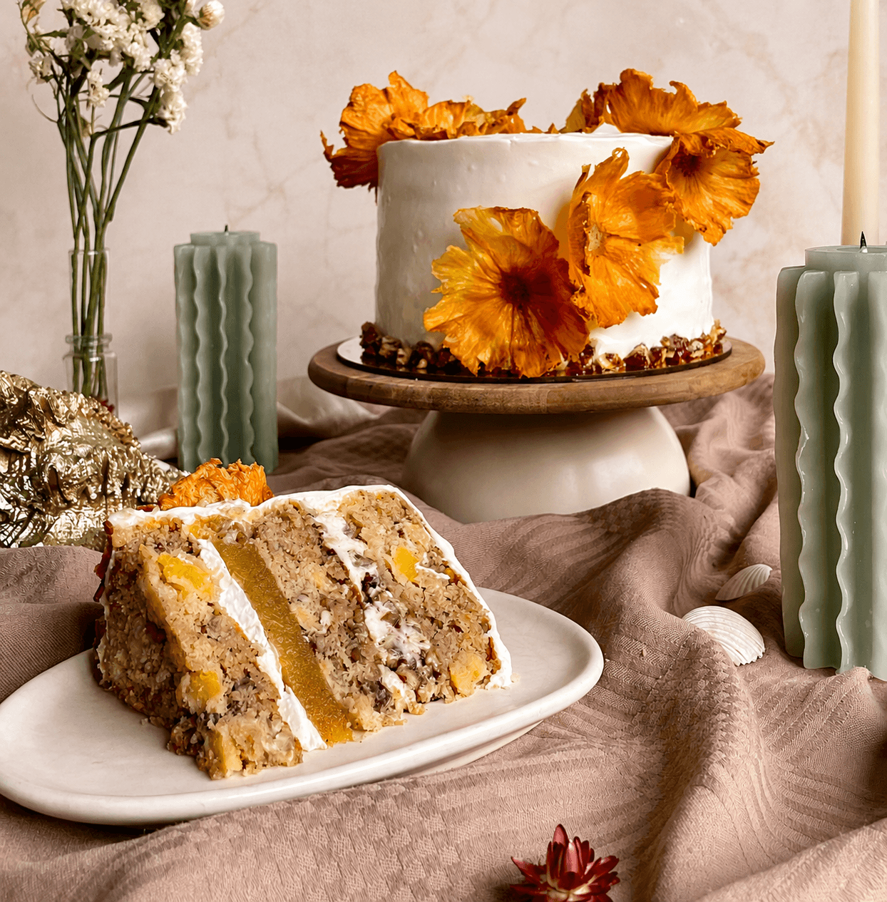 Corte de Hummingbird Cake