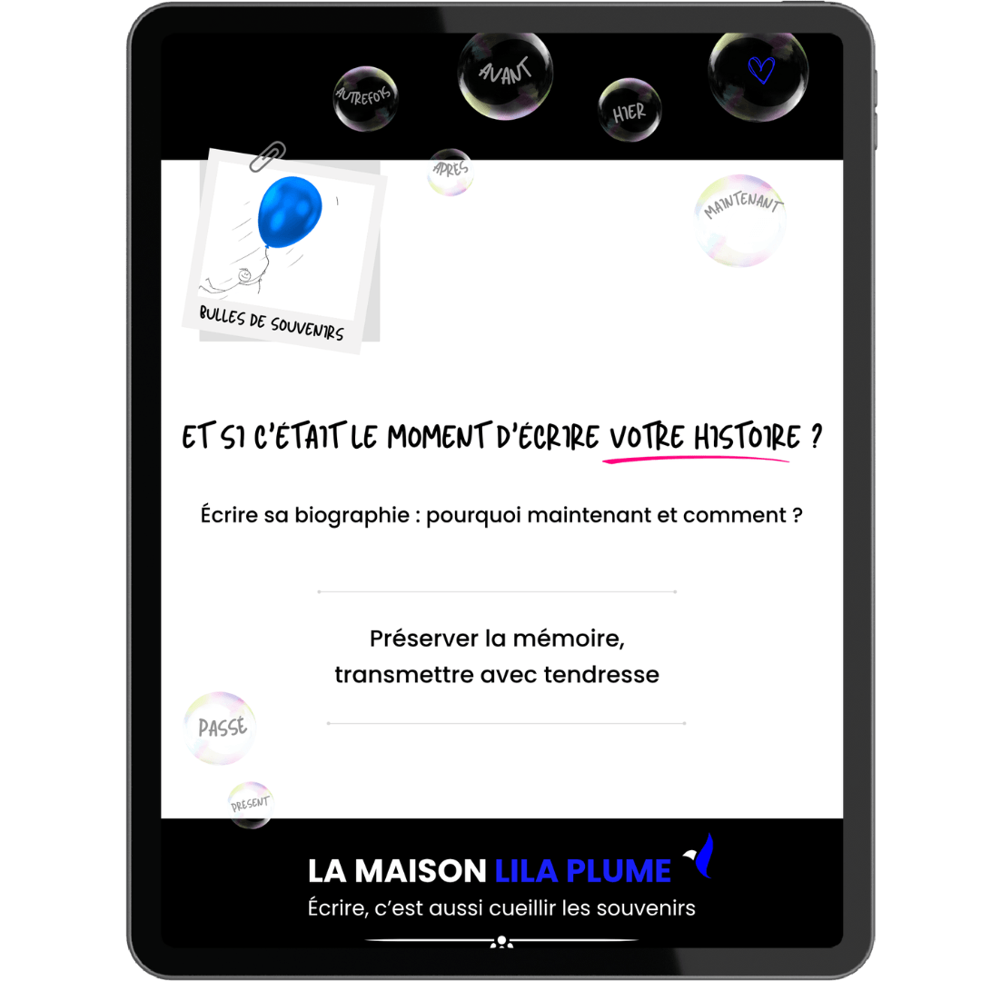 Visuel du guide écrire sa biographie, transmettre son histoire