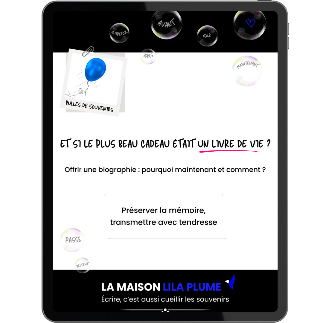 Visuel du guide offrir une biographie, préserver la mémoire