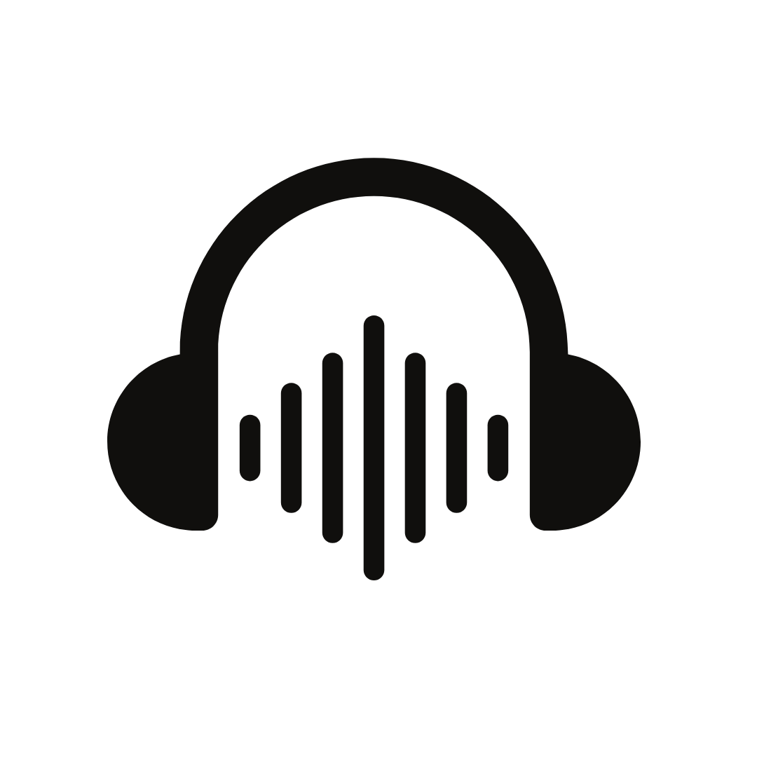 A pair of headphones that links through to the podbean podcast where you can access the neurospice and life neuroaffirming podcast. 