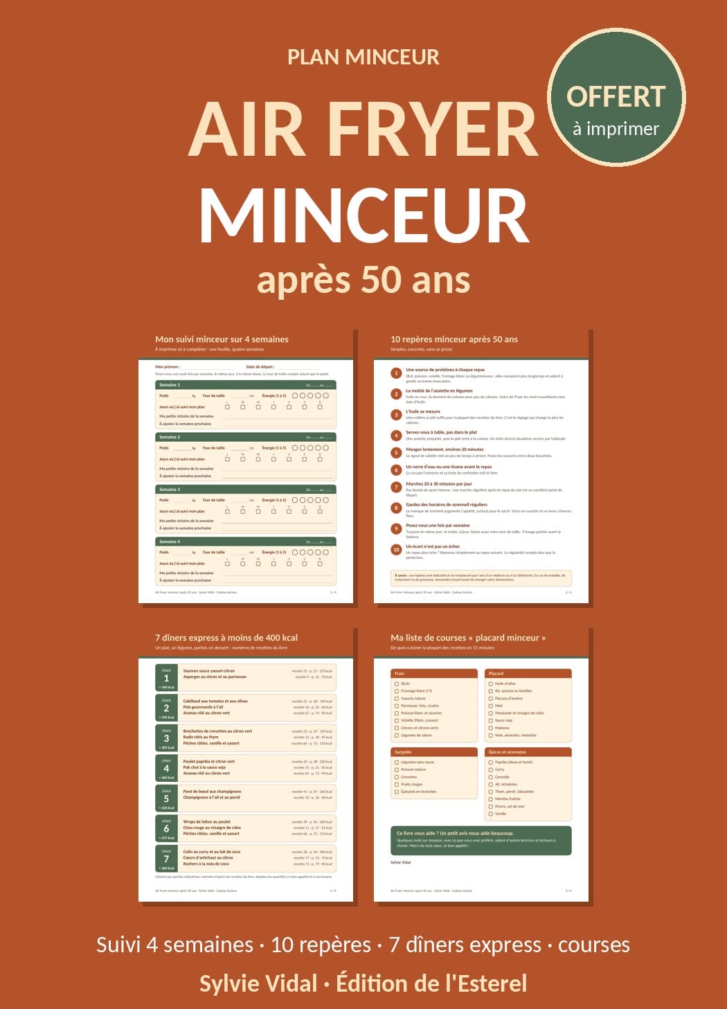 Plan minceur à imprimer - Air Fryer minceur après 50 ans