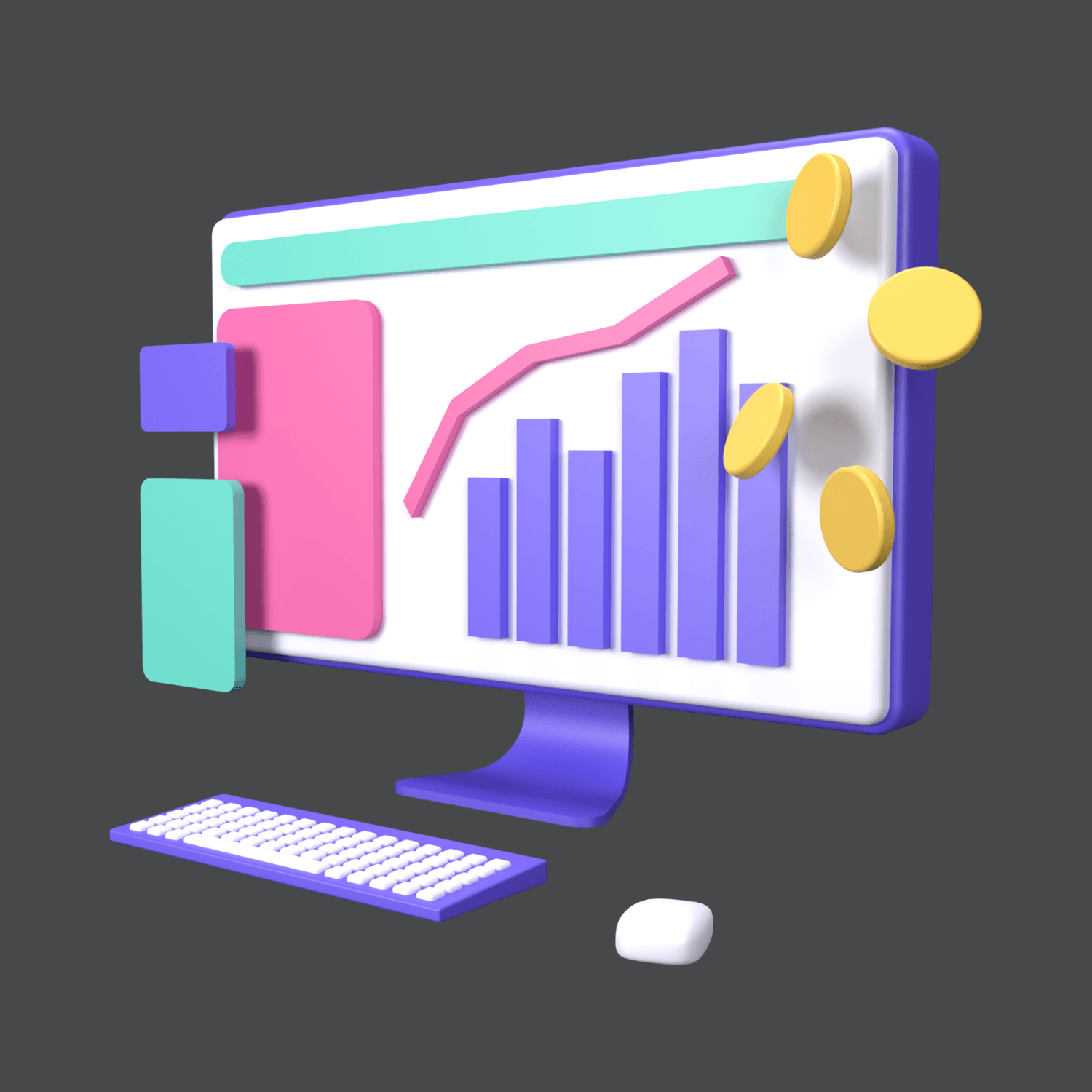 Illustration de tableaux de bord sur un écran d'ordinateur