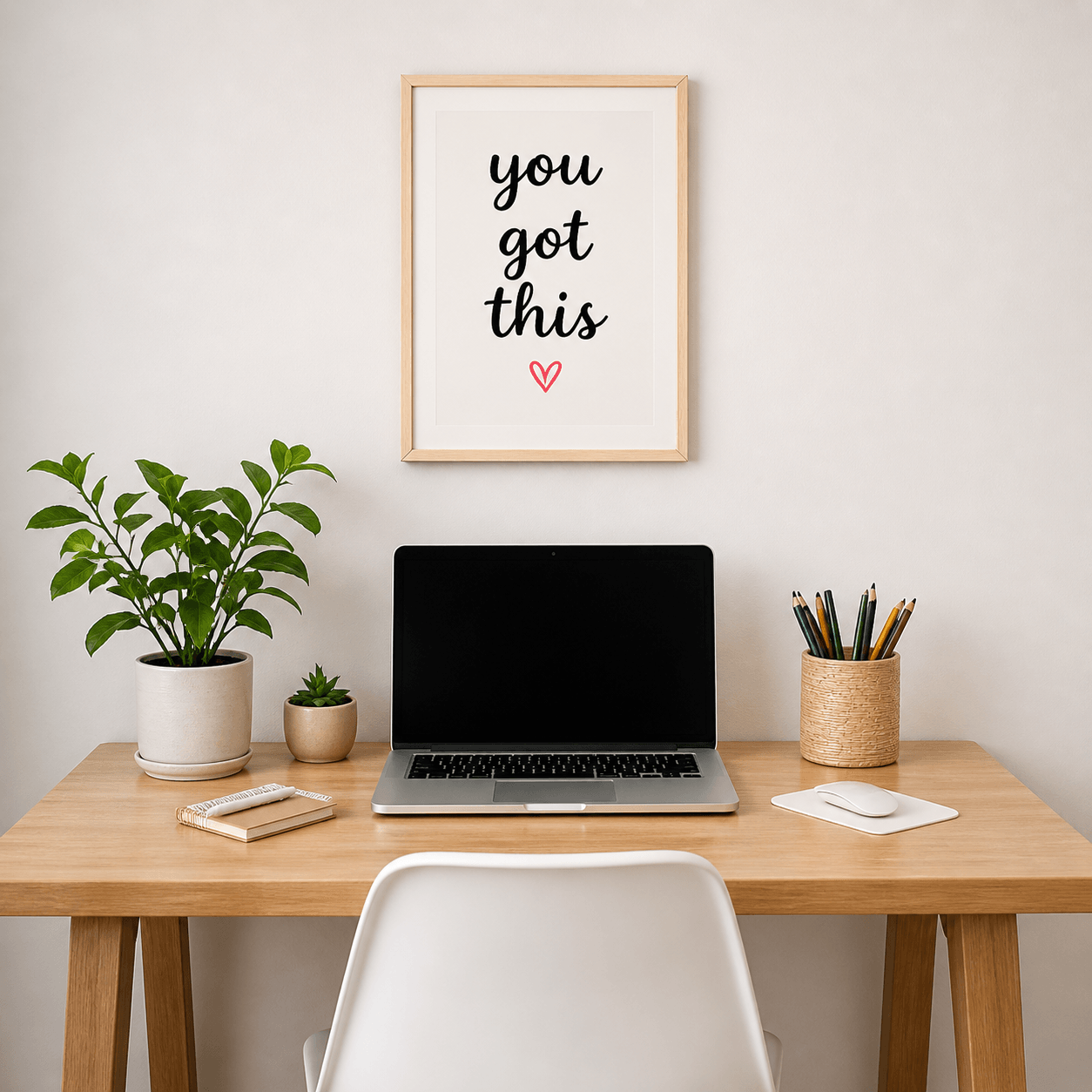 Simple home office desk