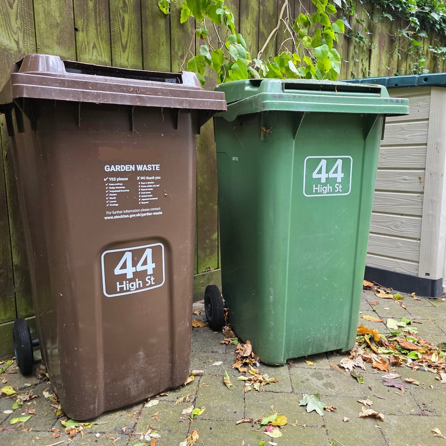 Wheelie bin stickers in London