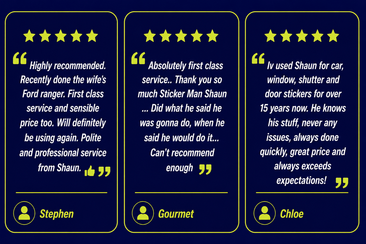 customer testimonials