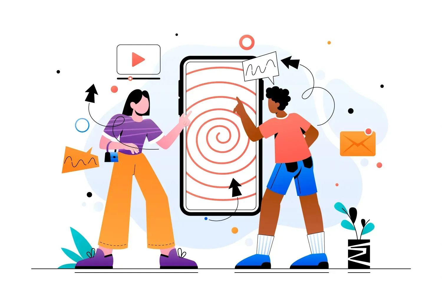 Personne qui se compare aux autres sur les réseaux sociaux et se sent en retard dans la vie.