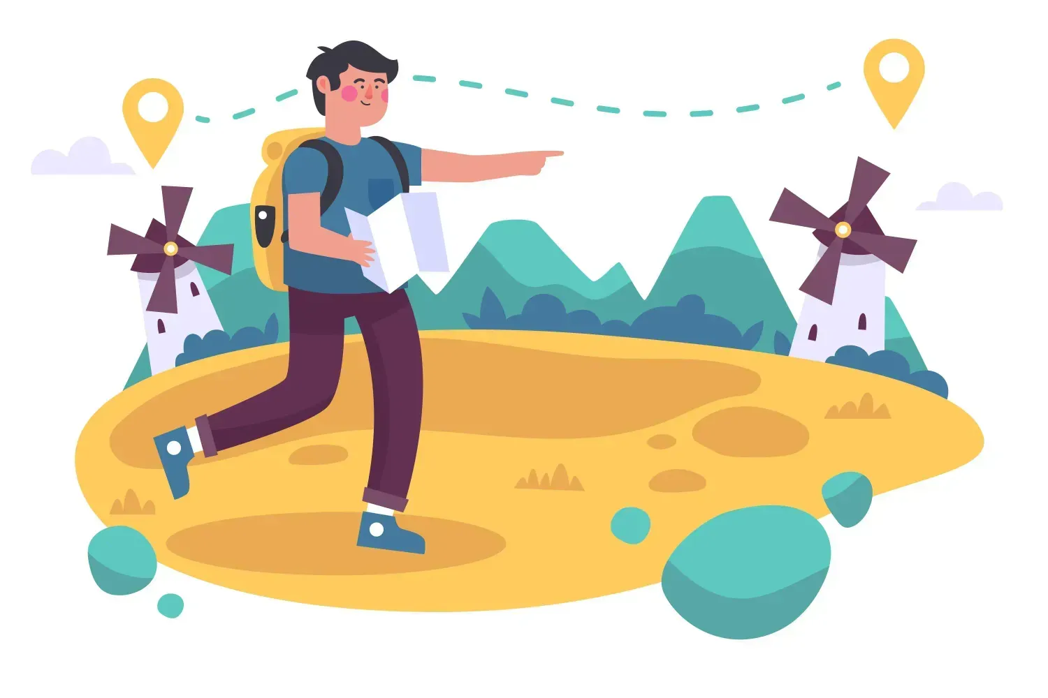 Personne qui avance avec une carte sur son propre chemin, symbolisant l’idée d’être en route à son rythme sans se sentir en retard dans la vie.