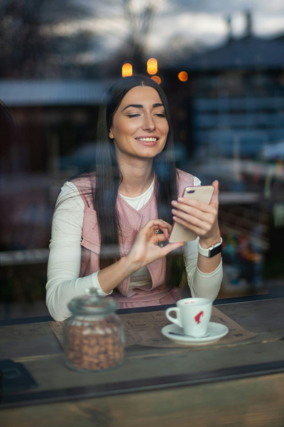 Woman reflecting