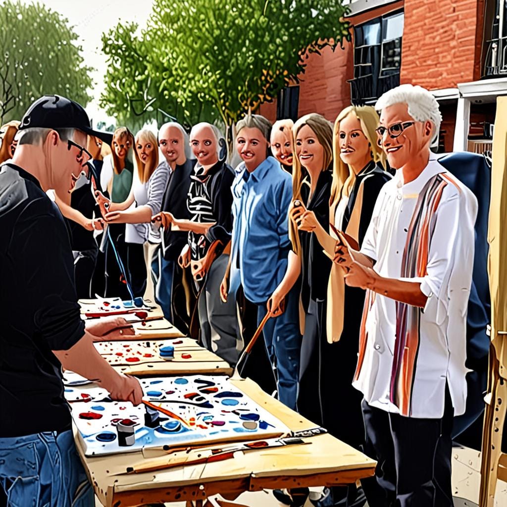 community fundraiser painting event