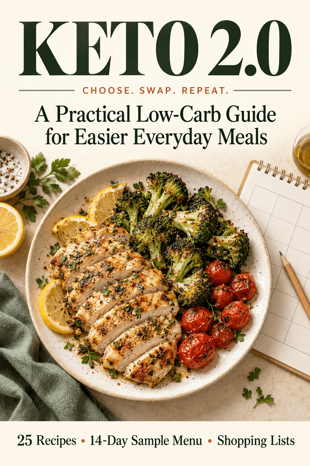 Keto 2.0 digital guide with five companion bonus ebooks