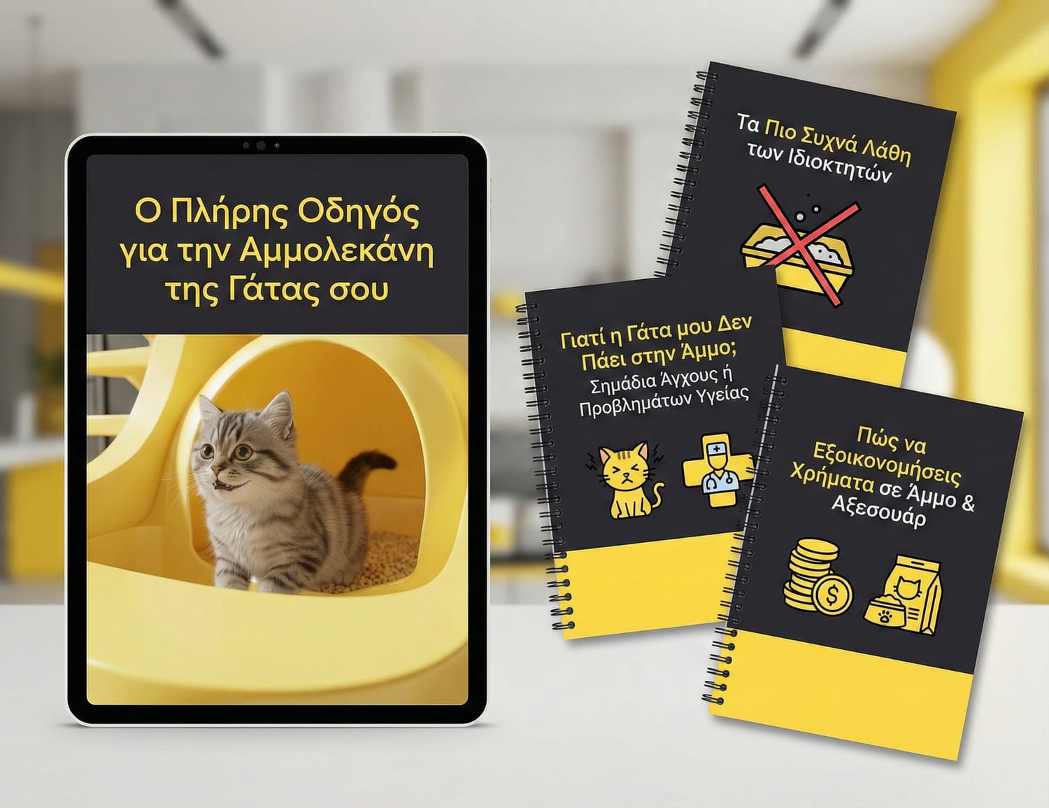 Εκπαίδευση γάτας στην αμμολεκάνη
