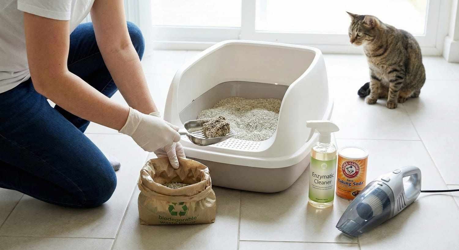 Εκπαίδευση γάτας στην αμμολεκάνη