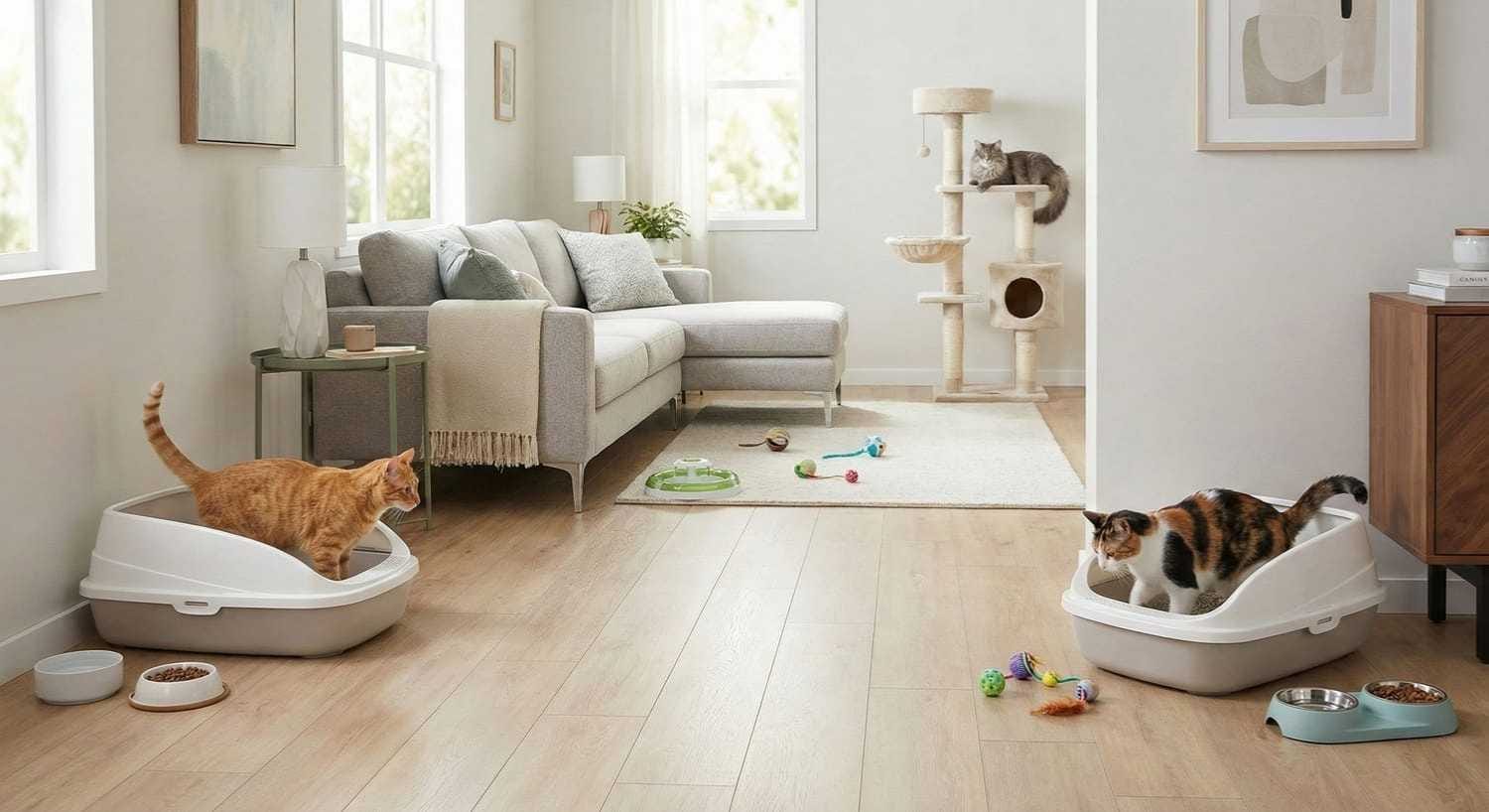 Εκπαίδευση γάτας στην αμμολεκάνη