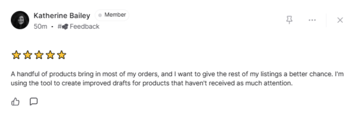 Seller review screenshot 2