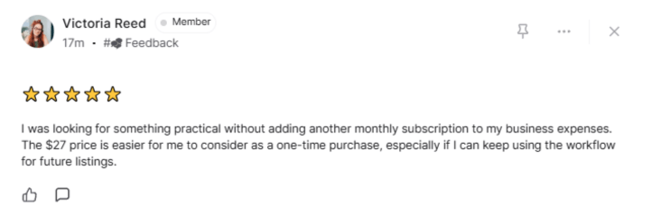 Seller review screenshot 1