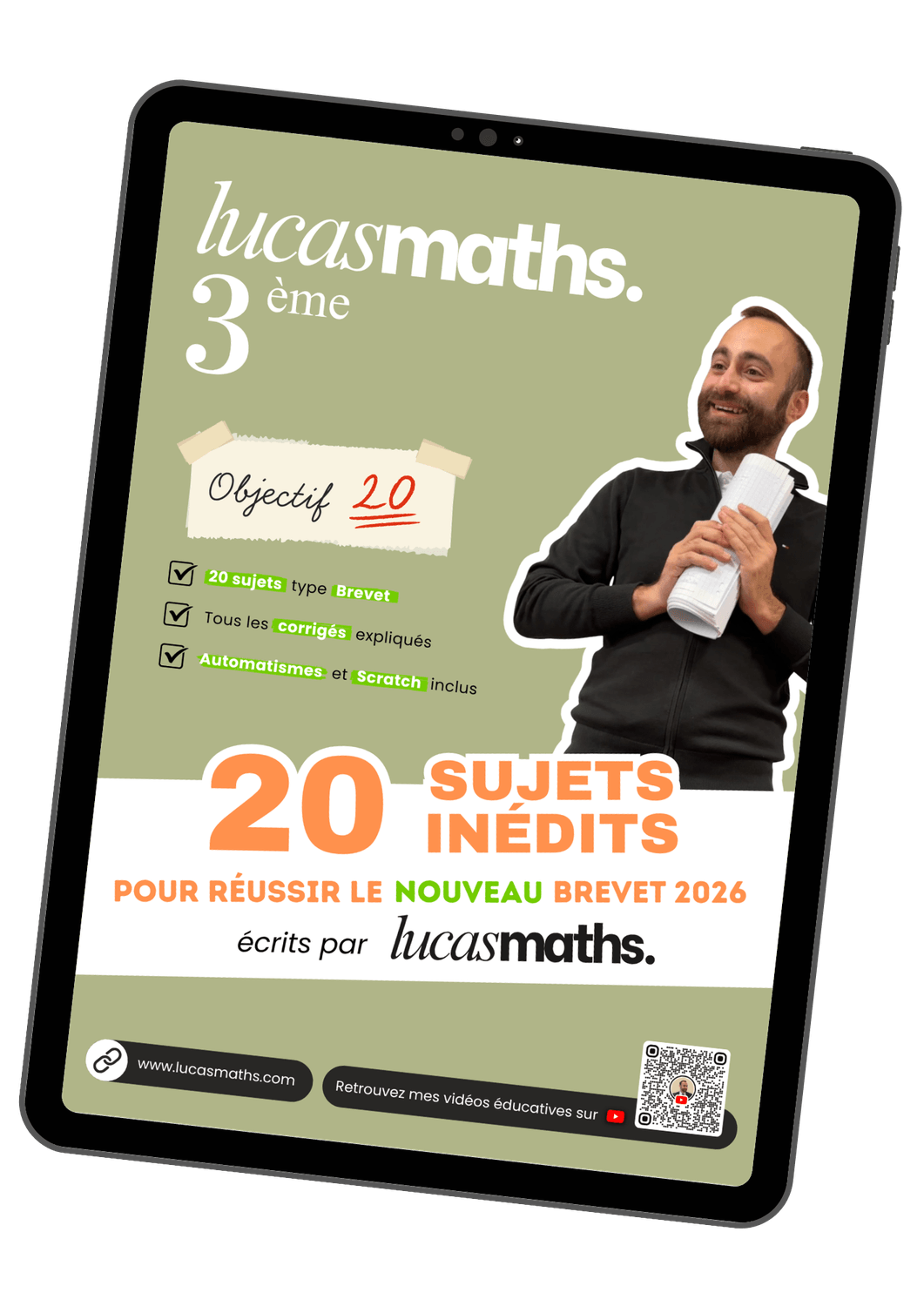 Livret 20 Sujets In&eacute;dits - Lucas Maths