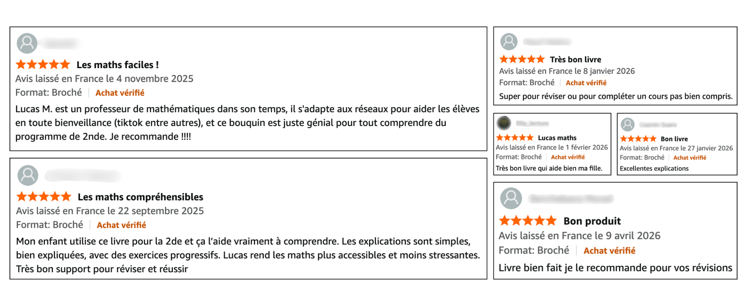 T&eacute;moignages de lecteurs Lucas Maths