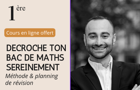 Cours en ligne Bac de maths 1&egrave;re