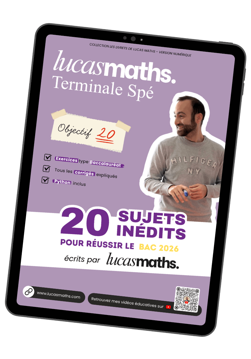 Livret 20 sujets in&eacute;dits Bac Sp&eacute; Maths