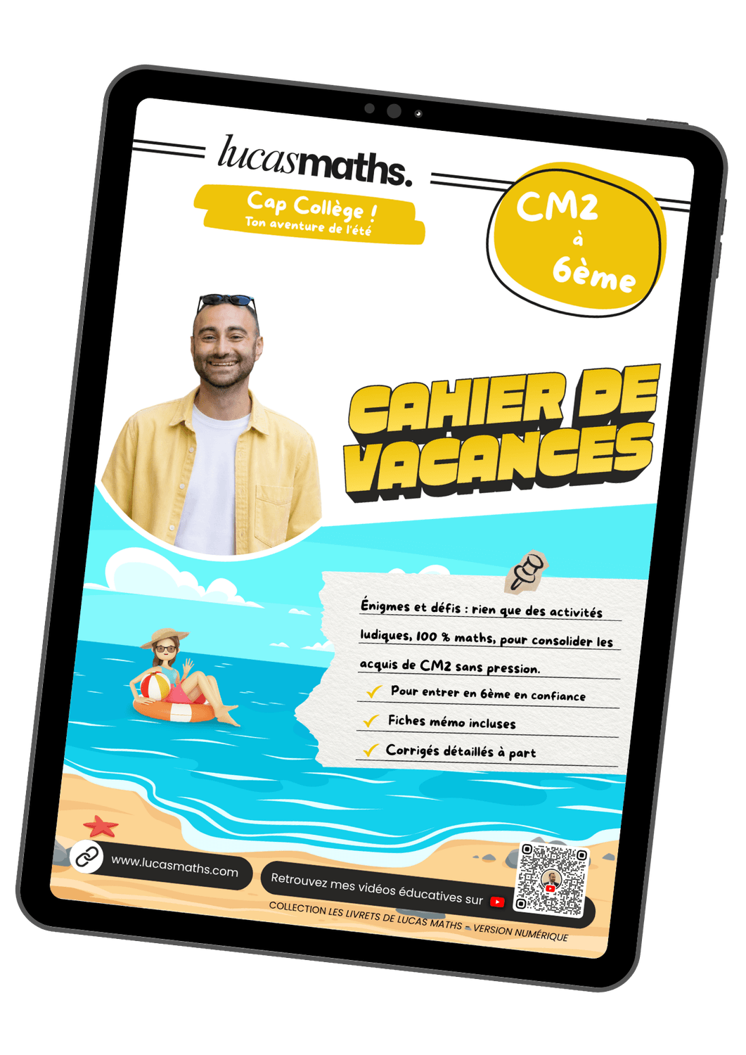 Cap Collège ! Cahier de vacances maths CM2 vers 6e