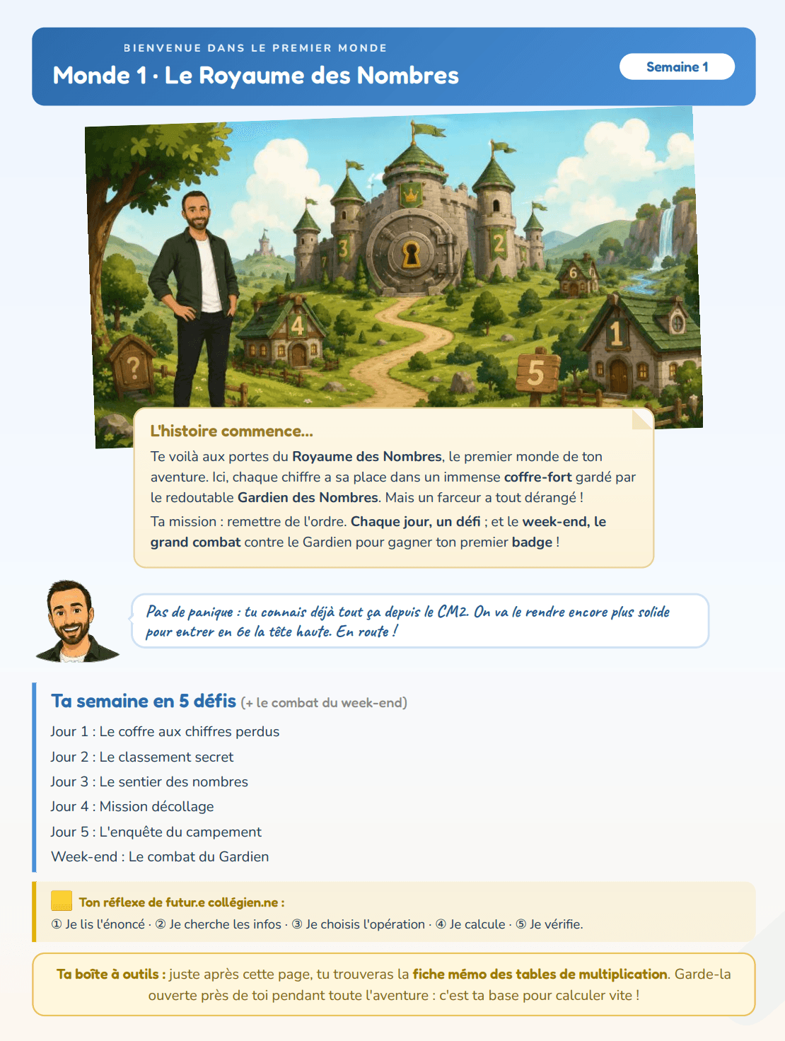 Exemple de page&nbsp;: l'ouverture du Royaume des Nombres