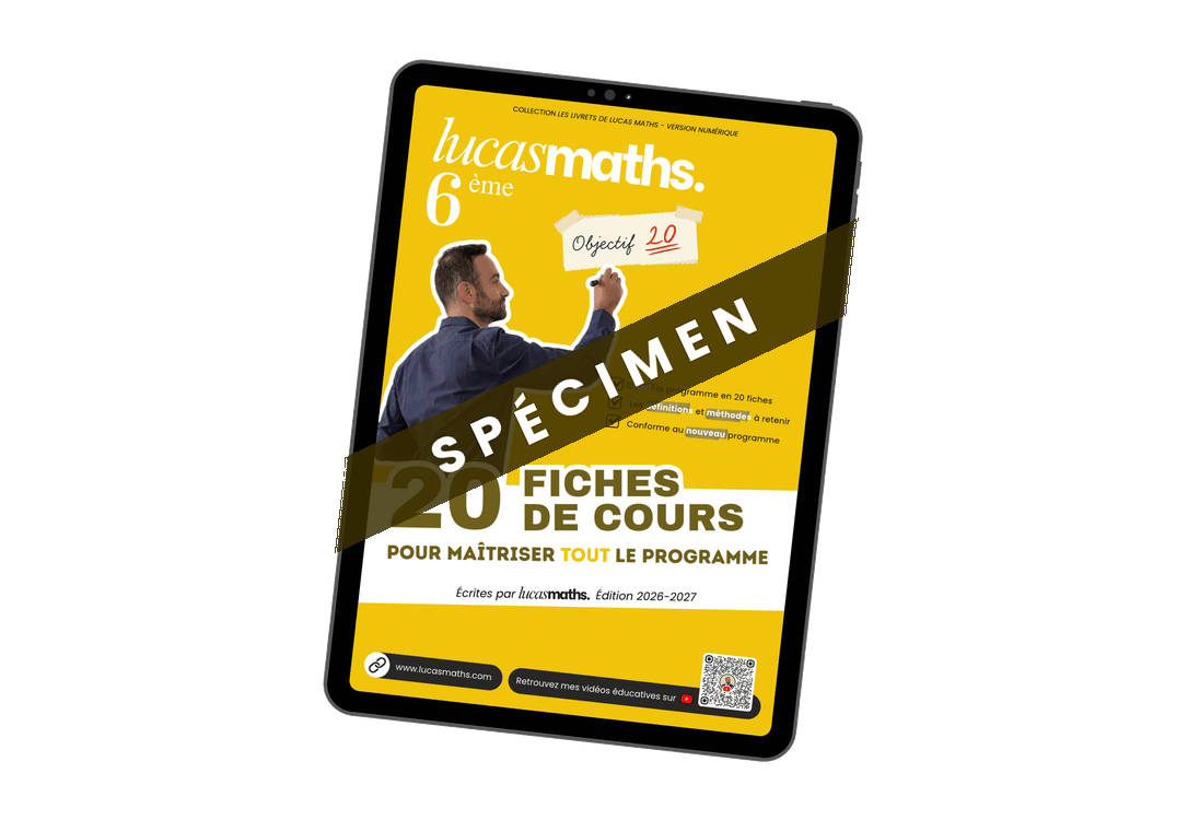 Spécimen gratuit : les 20 fiches de cours de 6ème