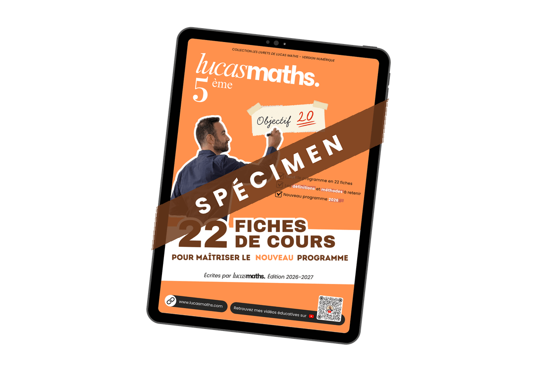 Spécimen gratuit : les 22 fiches de cours de 5ème