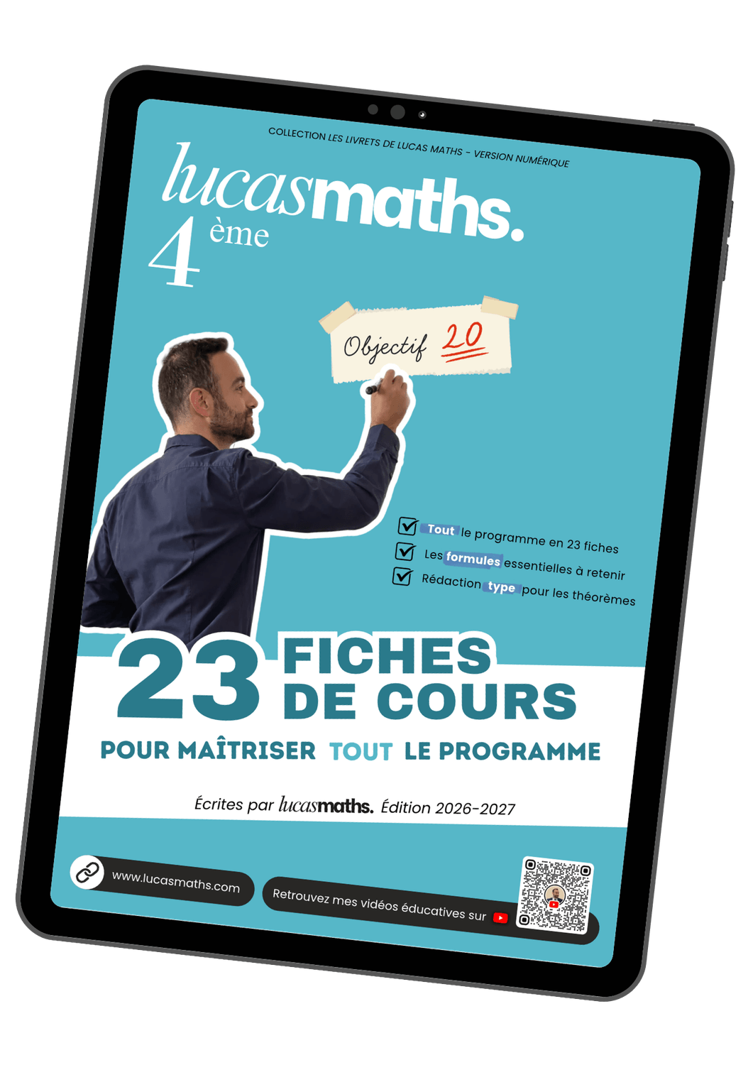 Les maths de 4&egrave;me en 23 fiches de cours