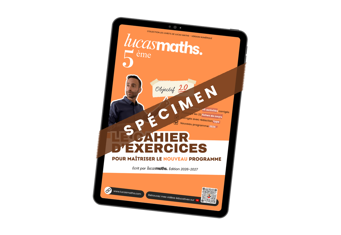 Spécimen gratuit : le cahier d'exercices de 5ème