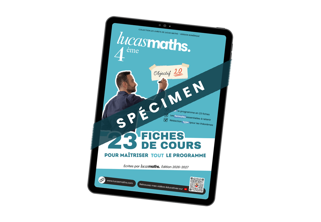 Spécimen gratuit : les 23 fiches de cours de 4ème