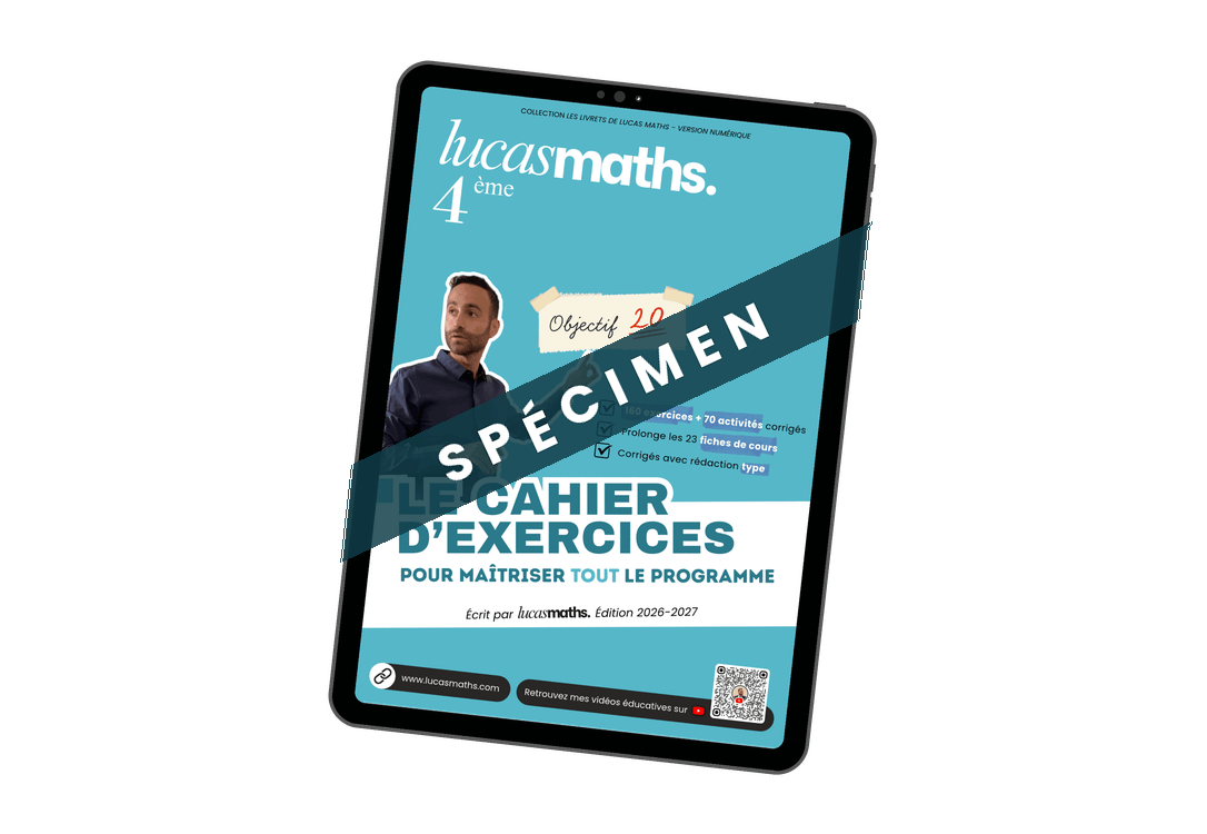 Spécimen gratuit : le cahier d'exercices de 4ème