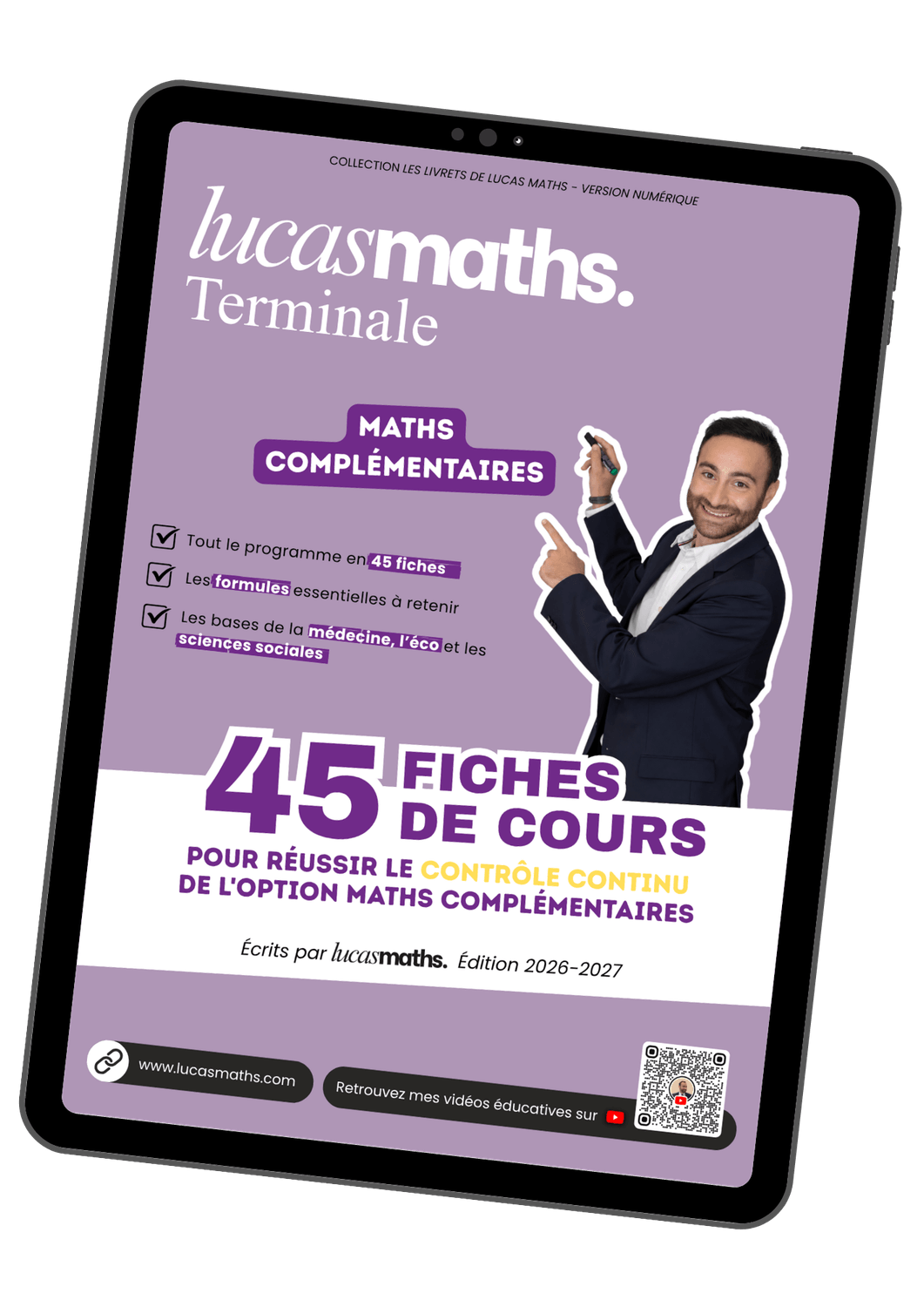 Les 45 fiches de cours de Terminale maths compl&eacute;mentaires