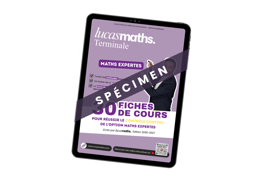Spécimen gratuit : les fiches de cours de Terminale maths expertes