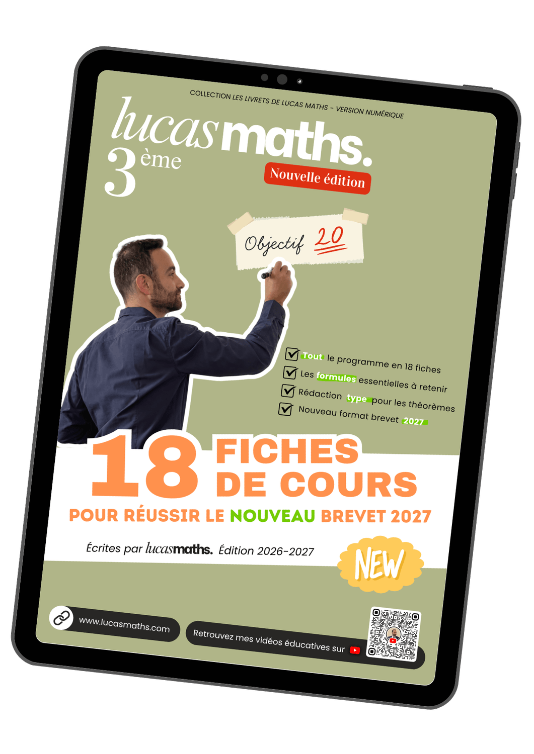 Les maths de 3&egrave;me en 18 fiches de cours