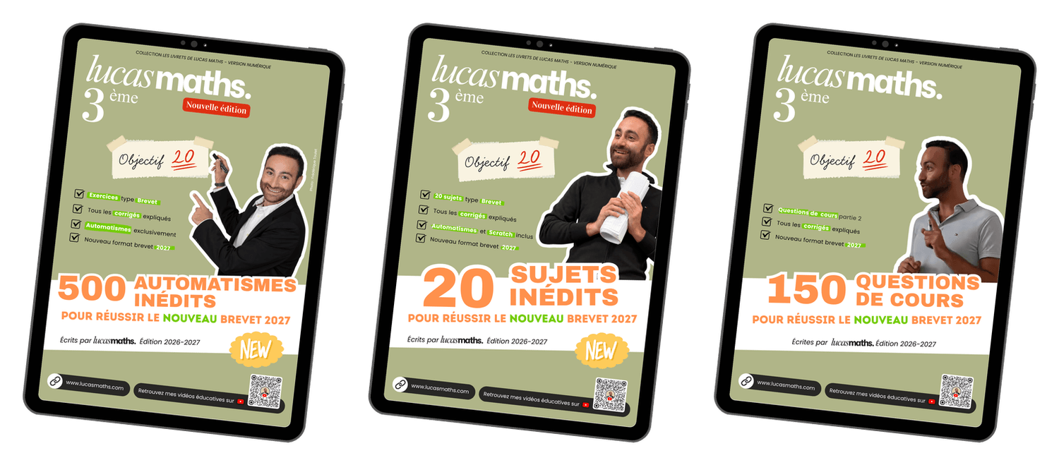 Le pack Examen de 3ème : 500 automatismes, 20 sujets et 150 questions de cours