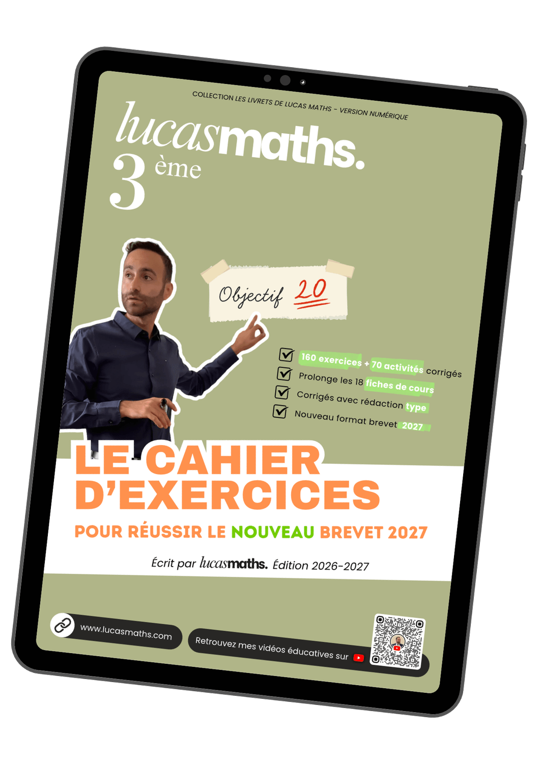Cahier d&rsquo;exercices de maths 3&egrave;me