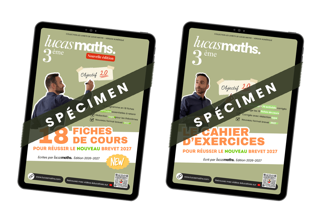 Spécimen gratuit&nbsp;: les fiches de cours et le cahier d'exercices de 3ème