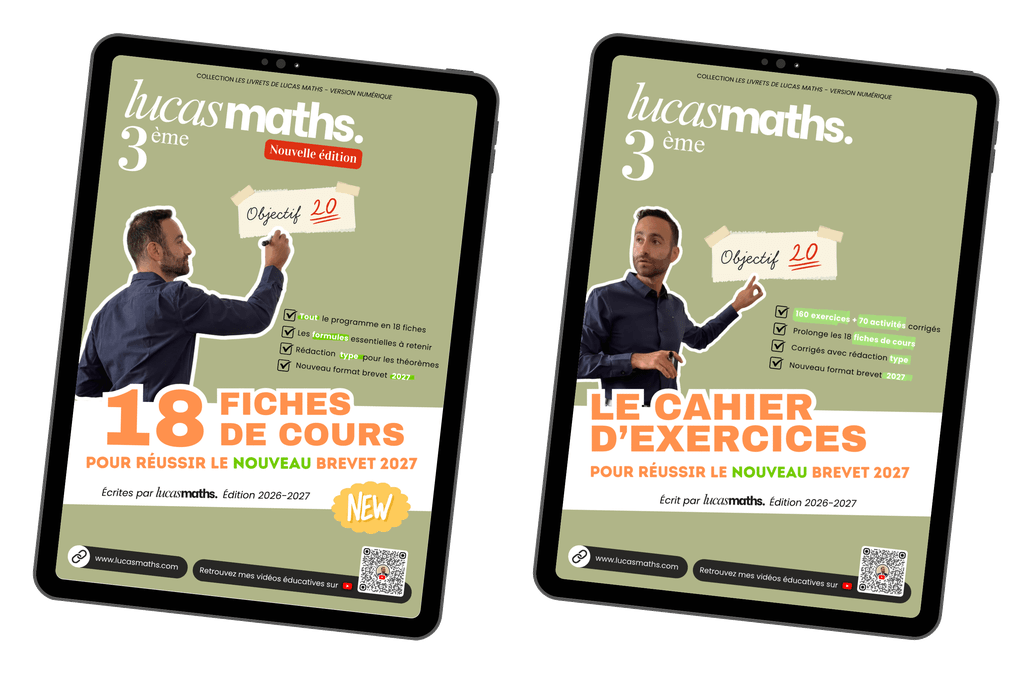 Les 18 fiches de cours et le cahier d&rsquo;exercices de 3&egrave;me
