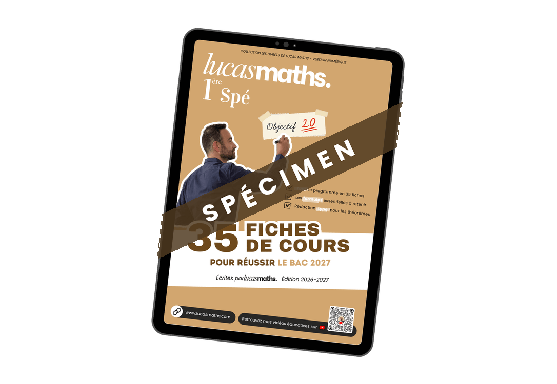 Spécimen gratuit : les fiches de cours de 1ère Spé