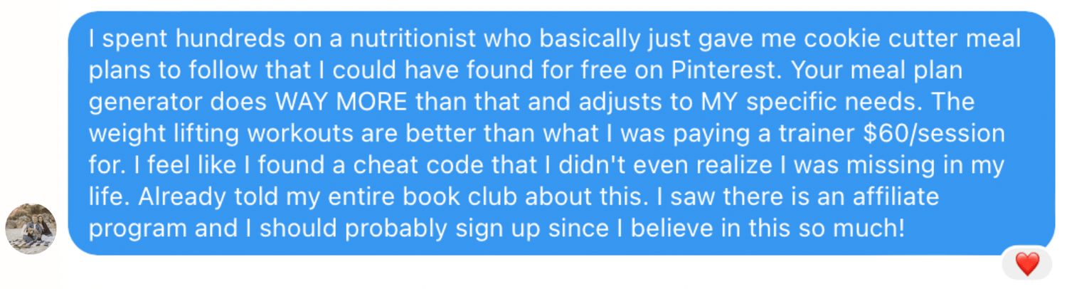 Customer testimonial