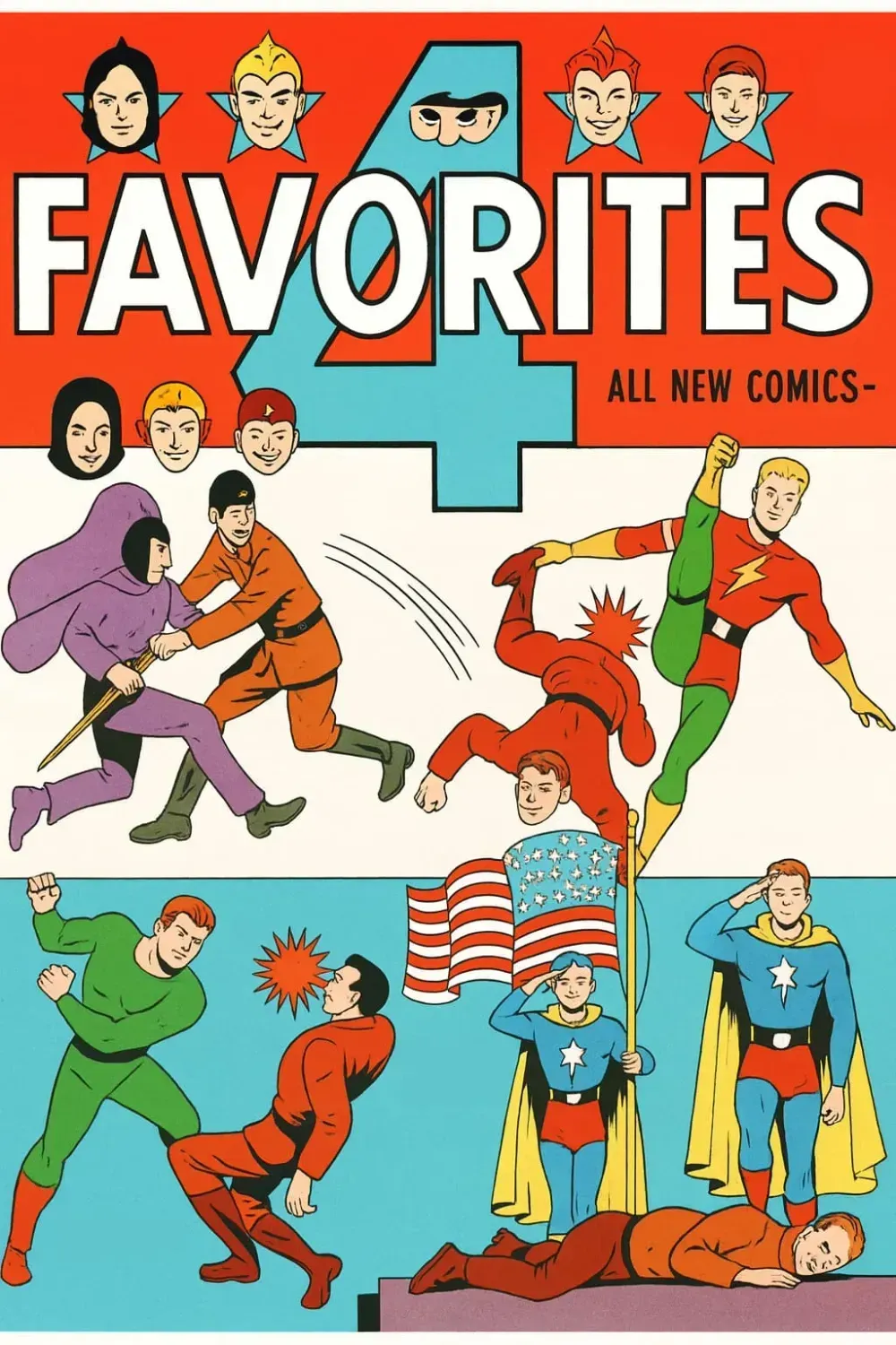 Couverture comics anciens super-héro